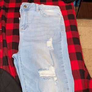 High Rise Ripped Jeans